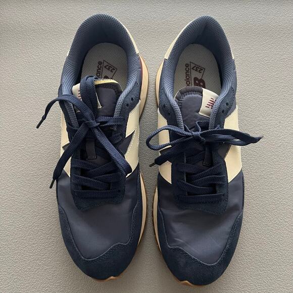 New Balance 237 Mens Blue Suede Lace Up Lifestyle V1 Sneakers Size 10 - Picture 2 of 7